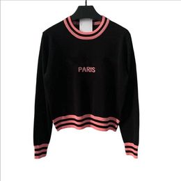 Womens Sweater Woman Designer Cardigan Knit Sweater Letter Print Round Neck Stripe Knitwear Shirt Long Sleeve Clothes Pullover Casual Top 20ss Fall Lady Plus Size