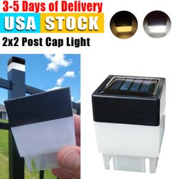 Solar Garden Lights post cap lights 2x2 Fence Caps Square Powered Pillar Lights For Wrought Iron Fencing Front Yard Backyards Gate