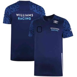 Mens Casual T-shirt F1 Williams Racing Team Training Jersey 3d Printing Official Website 100-5xl Formula 1