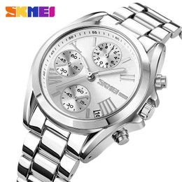 Luxury Quartz Men Fashion Brand SKMEI Quartz Business es Stop Calendar Men's Wrist 2022 New Clock Y220707