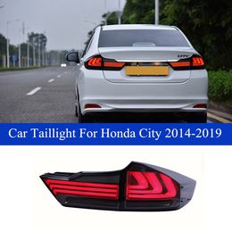 Tail Light For Honda City Dynamic Turn Signal Taillight Assembly 2014-2019 LED Rear Brake Reverse Lights Car Accessories Lamp