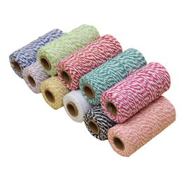 2mm Two-color Cotton Rope Two-color Plying Line Decoration with Rice Dumplings Cotton Thread Handmade DIY Color Cotton Rope 1221563
