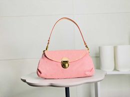 Handbag Designer Fairy Pink Denims Shoulder Bags Retro Rectangular Armpit Embroidery Bag High-end Denim Bags M44470