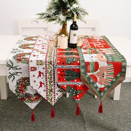 table runners for party decorations Australia - Party Decoration Christmas Theme Table Runner Knitted Fabric Xmas Home Dining Decorations, 70.8"x13.8"