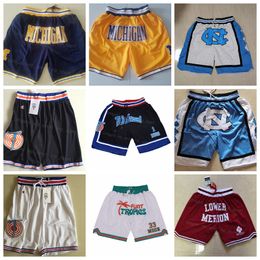 College Lower Merion Basketball Movie Short Space Jam Tune Squad 10 LOLA 1 BUGS Wear Sweatpants Sport Just Don With Pocket Hip Pop Zipper Flint Tropics Semi Pant