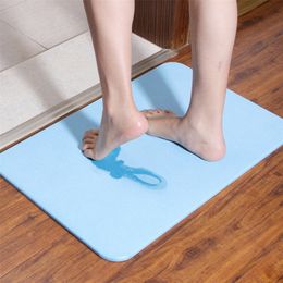 Diatomite Earth Bath Mat Drying Fast Absorbent Quick-drying Foot Pad Washable Rug Toilet Floor Shower s Easy Cle 220401