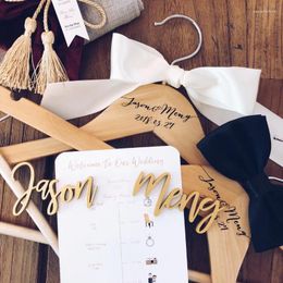 Hangers & Racks 1 X Personalised Wooden Wedding Hanger Bridesmaid Gifts Custom Name Party Deco