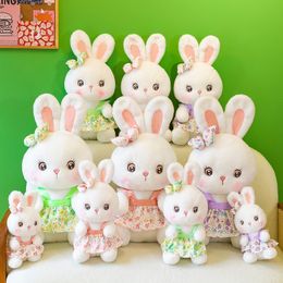 Cute pastoral fresh rabbit doll floral skirt rabbit plush toy doll doll girl gift gift wholesale