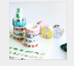 2021 New 7m*15mm DIY Vintage Decorative Adhesive Tape Flower Masking Washi Tape For Home Decoration Diary 2016