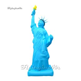 Holy Inflatable Statue Of Liberty 5m Simulation Airblown Goddess Statue Replica For Parade Show