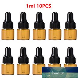 Mini Size 1/5ML Amber Refillable Empty Dropper Essential Oil Glass Bottle Perfume Container Home Living Travel Portable