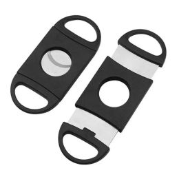 Portable Cigar Cutter Plastic Blade Pocket Cutters Round Tip Knife Scissors Manual Stainless Steel Cigars Tools 9x3.9CM