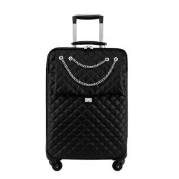 Designer-Spinner Leather 20" Travel Suitcase On Wheel Trolley 20 Hand Luggage For Women Rolling Luggages air box case wings trunk vali