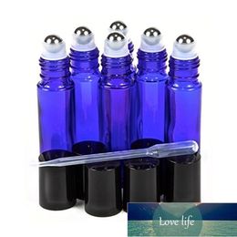 10ml Glass Roll On Bottles Refillable Bottles With Metal Ball & Brushed Cap 1Set Aromatherapy Essential Oil Roller