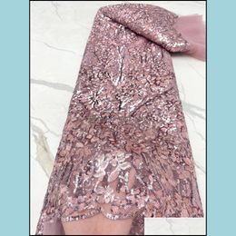 Ribbon Sewing Fabric Tools Baby Kids Maternity Pgc French Tle Sequins Lace Emroiderey African Mesh 2022 High Quality Material For Weddin