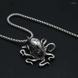 Pendant Necklaces Gothic Caribbean Cthulhu Octopus Necklace Stainless Steel Retro Sea Monster Tentacle Men Hip Hop JewelryPendant Sidn22