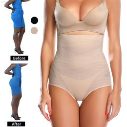 Compression Tummy Control Shapewear Briefs For Women High Waist Trainer Cincher Underwear Body Shaper Briefs Panty Belts Slim L220802