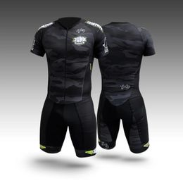 Racing Sets JUNK WHEELS No Cushion Suit Long Sleeve Triathlon Mens Speed Roller Skate Skinsuit Kit Fast Skating Clothing