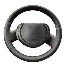 Steering Wheel Covers Customized Original DIY Car Cover For C4 2005-2010 Black Leather Braid WheelSteering CoversSteering