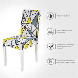 Floral Print Chair Cover Home Dining Elastic Chair Covers Multifunctional Spandex Elastic Cloth Universal Stretch 1 Piece 220513