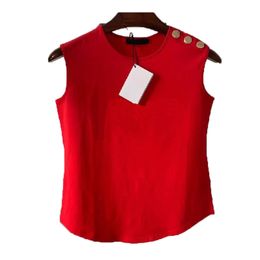 SS Top Womens T-shirt camis tanks Clothes Vest Tank Designer Women T Shirts Print Letter High Quality Summer Sleeveless Tees Clothing Active Short Sleeve Red Size S-XL