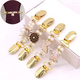 Pins Brooches 8 Styles Cute Beads Collar Duck-Mouth Clip Charm Elegant Sweater Cardigan Shawl Jewellery Seau22