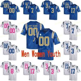 Nik1 NCAA College Jerseys UCLA Bruins 17 Brett Hundley 21 Michael Ezeike 52 Lokeni Toailoa 92 Osa Odighizuwa Custom Football Stitched