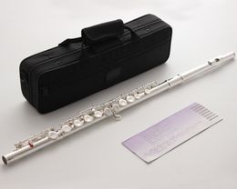 New MFC Flute 222 Silver Plated Professional Flute Instrument Intermediate Student Flutes C Leg 16 Holes Closed Hole E Key