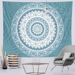 Vintage Gradient Carpet Home Decor Indian Psychedelic Scene Mandala Tapestry Hippie ative Sheet Wall Blanket J220804