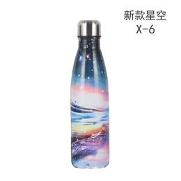 Water Bottles Outdoor sports water bottle electroplating cola cups 304 vacuum insulation cup stainless steel500ml