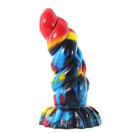 Nxy Dildos Dongs Bdsm Large Anal Sex Toy for Men Women Liqued Silicone Butt Plug Aniamal Monster Beads Fantasy Dildo with Suction Cup 220511