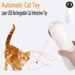 Automatic Cat Toys Interactive Smart Teasing Pet LED Laser Funny Handheld Mode Electronic USB Charge Multi-Angle 220510