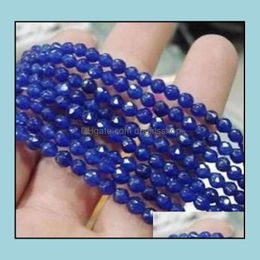 New 2x4mm Faceted Blue Sapphire Abacus Gemstone Loose Beads 15" AA 