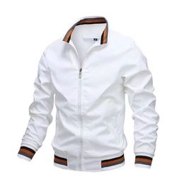 Youth Business Trend Leisure Stand Collar Thread Zipper Jacket Sports Loose Coat Customizable SizeS5XL 220805