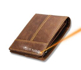 Wallets Men Name Engraving Women Short Fashion Classic Folding Zipper Unisex Purse Coin ID Card Pocket Chain Wallet For MenWallets