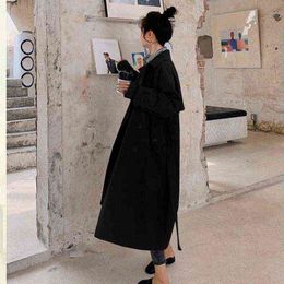 Women's Trench Coats Y2k Women All-match Spring Fashion Leisure Elegant Temperament Work Wear Aesthetic Retro Chic Tunic Outwear Mujer T220815