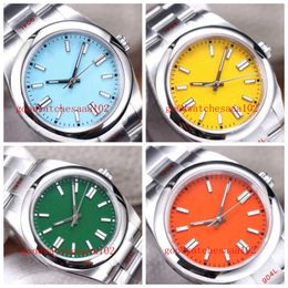 GS Factory Version 41MM 36MM Wristwatch Silver Yellow Black Blue Green Red 124300 Wristwatches Cal.2824 Automatic Movement 904L Stainless Steel Strap Mens Watches