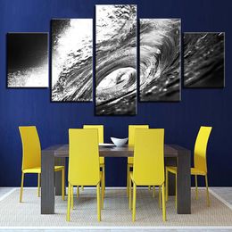 Modular Canvas HD Prints Posters Home Decor Wall Art Pictures 5 Pieces Waves Art Paintings No Frame