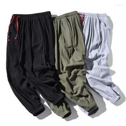 Men's Pants Casual Harem Men Cotton Joggers Summer Trousers Male Chinese Style Baggy Harajuku Clothe ManMen's Drak22