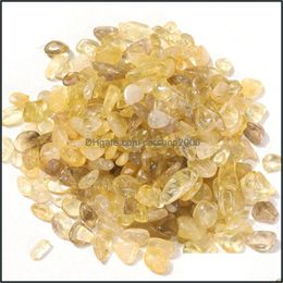 Loose Gemstones Jewelry Natural Yellow Crystal For Home Office El Garden Decor Stone Handmade Making Diy Accessor D6P