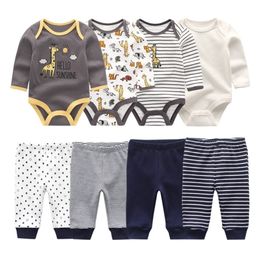 Cotton Baby Girl Clothes Bodysuits+Pants Sets born Clothing Autumn Winter Boy Roupa de 220509