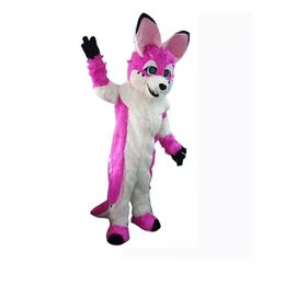 Festival Dress Red Long Fur Furry Mascot Costumes Carnival Hallowen Gifts Unisex Adults Fancy Party Games Outfit Holiday Celebration Cartoon Character Outfits