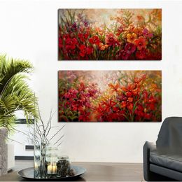 Natural Flower Oil Panting Print on Canvas Poster Scenery Landscape Paintings Scandinavian Nordic Wall Picture for Living Room