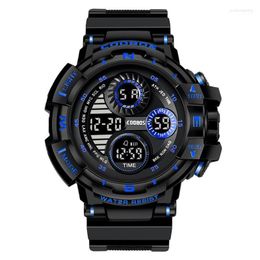 Mens Watch Creative Stop Dial Date Alarm Digital Wristwatches High Quality Waterproof Men's LED Clock Reloj De Hombre1