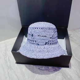 Stingy Brim Hats Women Bucket Hat Straw Summer Casquette Desginer Caps Hats Mens Beach Woven Cap Knitted Hats Womens Fisherman Baseball Cap