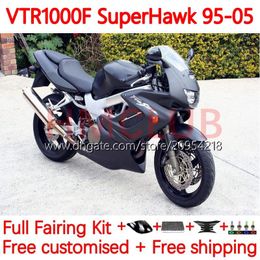 Body Kit For HONDA VTR1000F SuperHawk VTR1000 111No.19 VTR 1000 F 1000F 97 98 99 00 01 02 03 04 05 VTR-1000F 1997 1998 1999 2000 2001 2002 2003 2004 2005 Fairing matte black