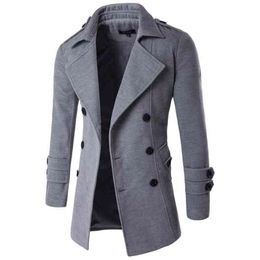 2018 Autumn Winter Jacket Men Peacoat Mens Jackets And Coats Brand Clothing Male Chaqueta Hombre Wool & Blends Men M-XXL2536 T220810