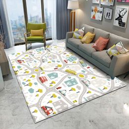Carpets Landscape Game Learn For Baby Play Rectangular Carpet In The Children's Room High Quality Rug Flannel CarpetCarpets