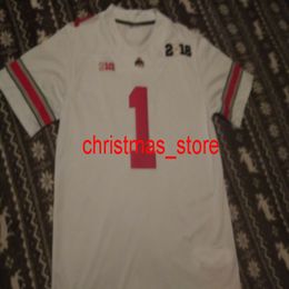 Ohio State Buckeyes Jersey #1 WHITE Men's "THEE" Stitch customize any name number XS-6XL