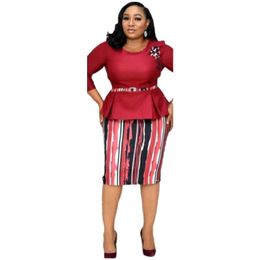 Plus Size Dresses 2022 African And Turkey Style Pinted Dress For Women